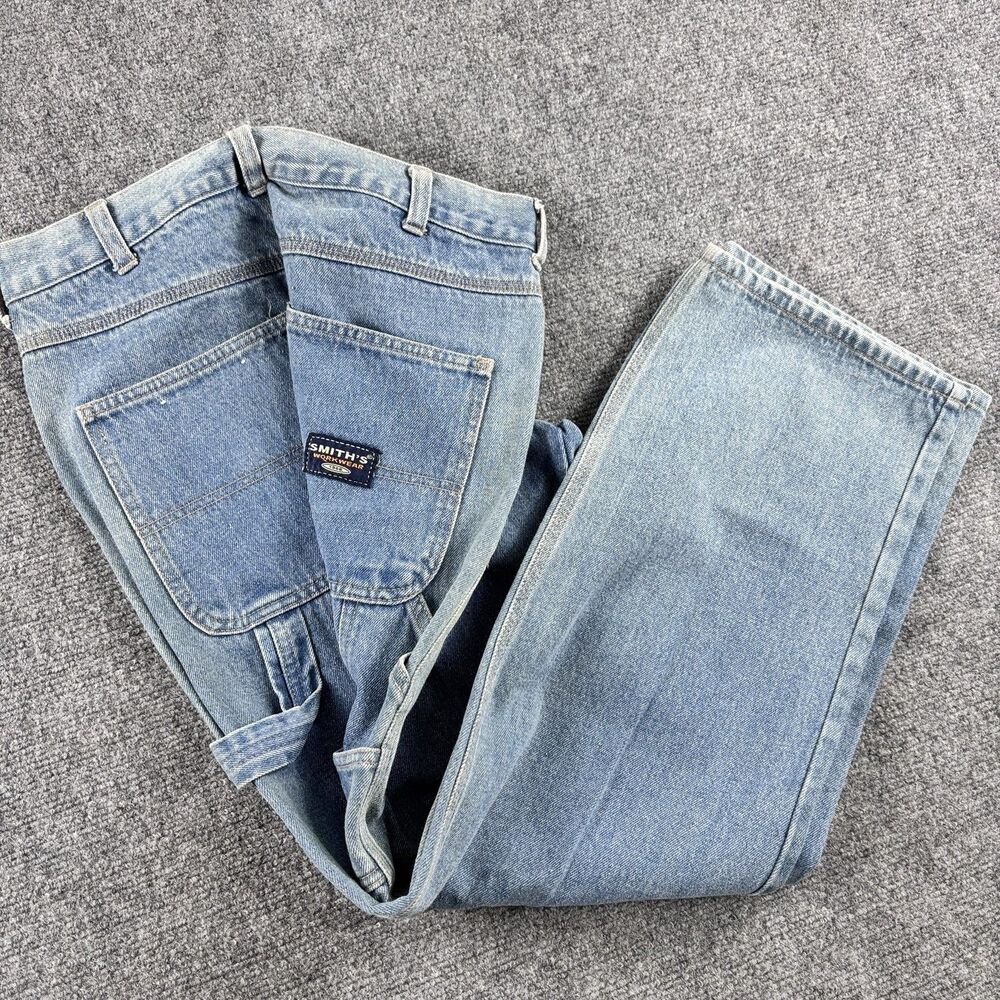 Smith's Workwear Pants Mens 29x30 US 29 Light Denim Carpenter Jeans